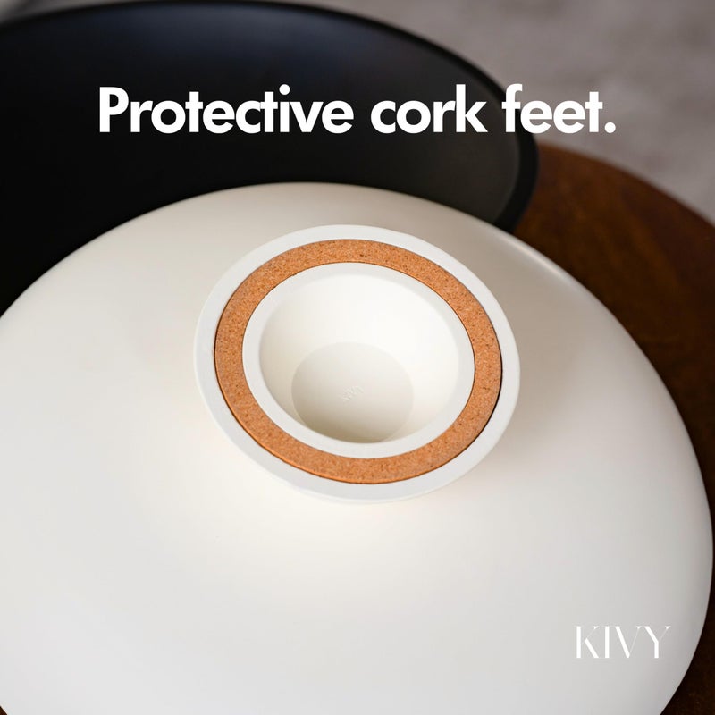 KIVY Concrete Fruit Bowl for Kitchen Counter - Large Decorative Bowl for Home Decor - Modern Key Bowl for Entryway Table - Pedestal Bowl - Fruit Basket for Home Decor - Black Fruit Bowl Decor - Image 5