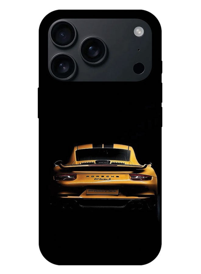 Printed Protective Case Cover For Apple iPhone 17 Pro Max -  Porsche Yellow Car