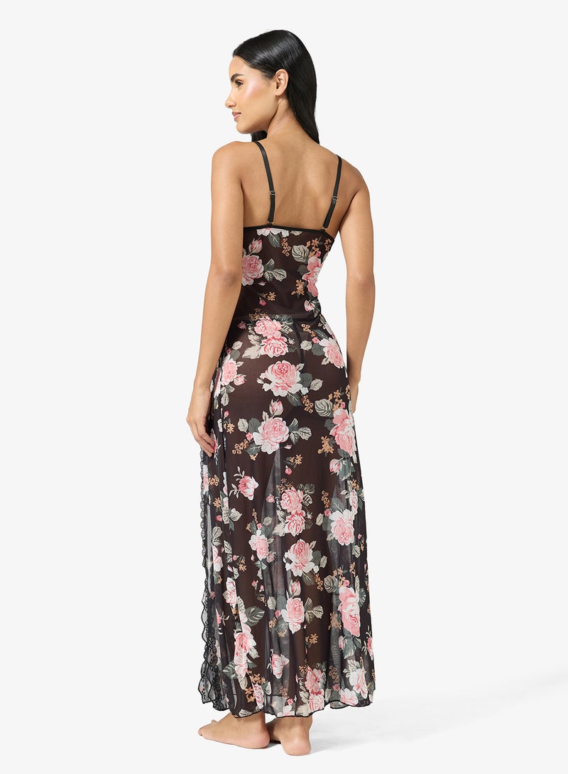 ايلا قميص نوم بطبعة زهور - Image 2