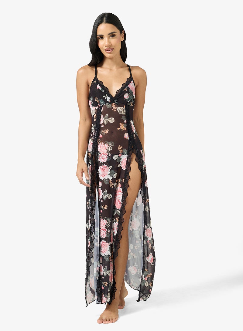 ايلا قميص نوم بطبعة زهور - Image 5