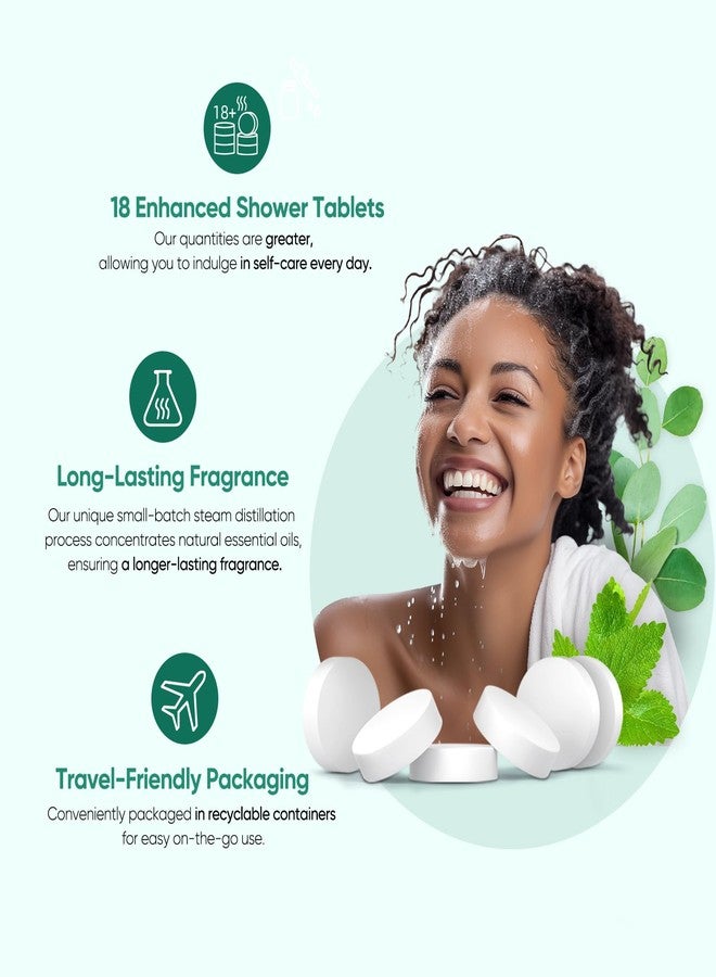 MINSLIS Shower Steamers Aromatherapy, 18-Pack Shower Bombs, Long-Lasting Shower Tablets Essential Oil Stress Relief and Relaxation Bath Gifts for Women and Men (Eucalyptus & Menthol) - Image 4