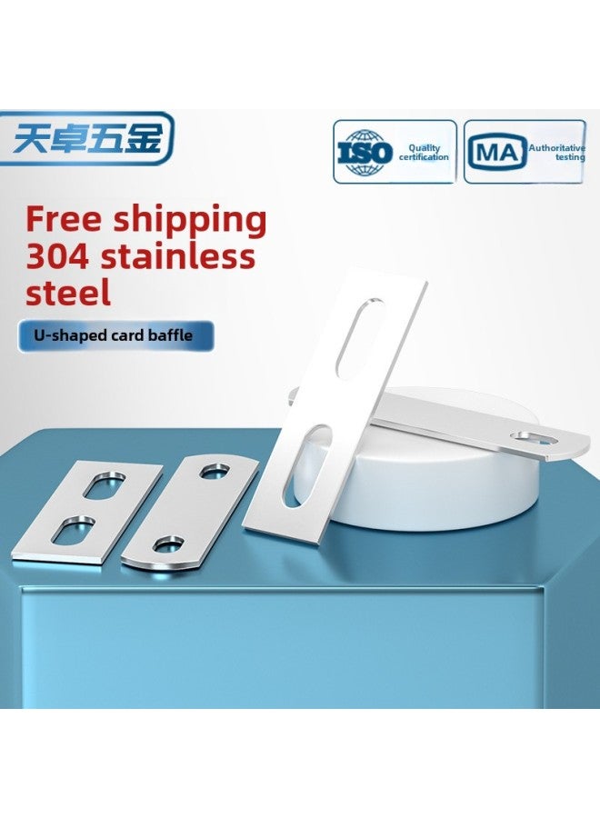 304 Stainless Steel U-shaped Screw Bolt Baffle U-shaped Clamp Screw Pipe Clamp Baffle Square Gasket Pipe Clamp M6-M12-Specifications And Models:M12*325  - Image 4