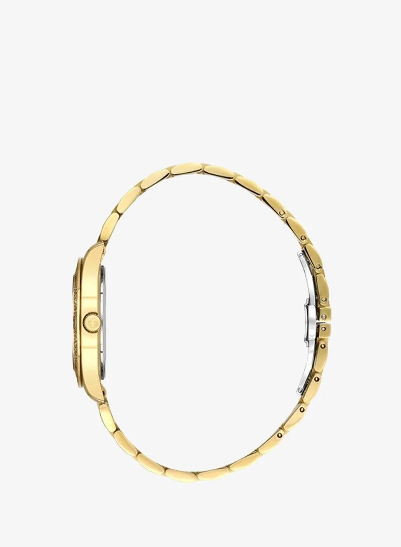 Freelook Paris Freelook - Lumiere Women's Watch | Steel Case | Stainless Steel Band | Black and Gold & Round Dial | Analog | Japanese Quartz | Mineral Glass | Premium Luxury Watch | Ideal Gift | Water Resistant 50 Meters