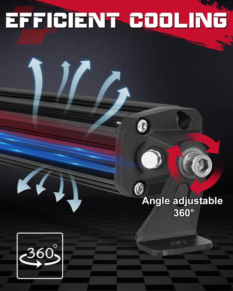 OFFROADTOWN 30 Inch Single Row LED Light Bar 300W Spot Off Road Driving Lights Ultra Slim Thin LED Light Bar Waterproof Bumper Grille Roof Lights for Trucks UTV ATV Pickup RZR - Image 5