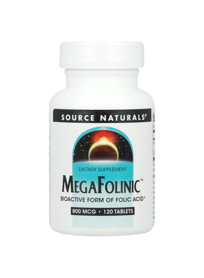 Source Naturals MegaFolinic™, 800 mcg, 120 Tablets