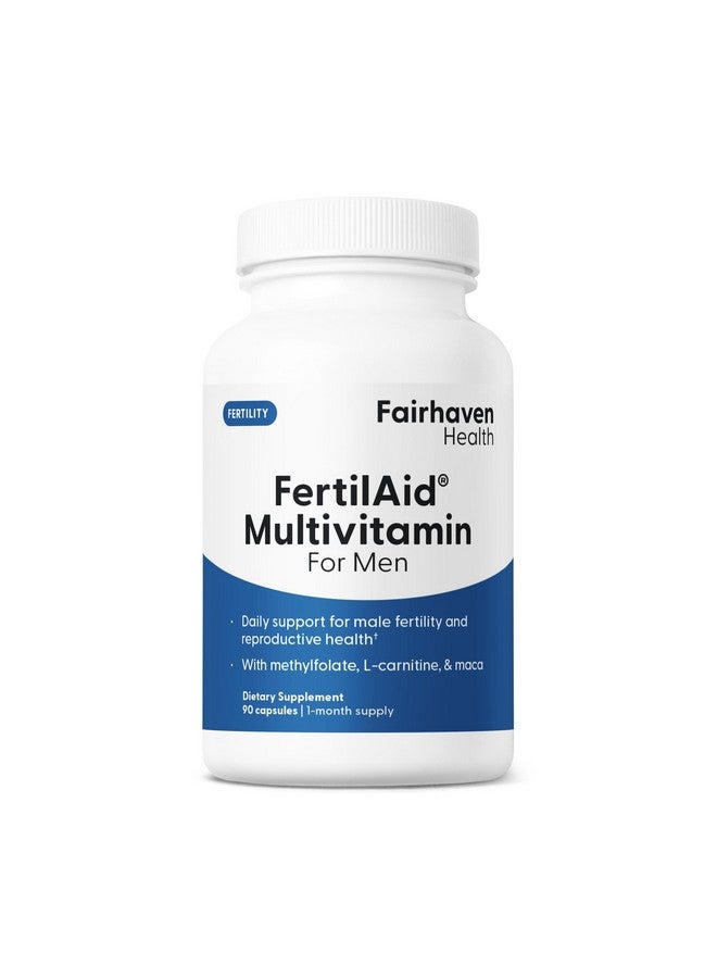 Fairhaven Health FertilAid for Men Fertility Supplements for Men | Count and Motility Support Pre-Conception for Him | Male Fertility Support Includes L-carnitine, Zinc, and Folate | 90 Capsules - Image 1