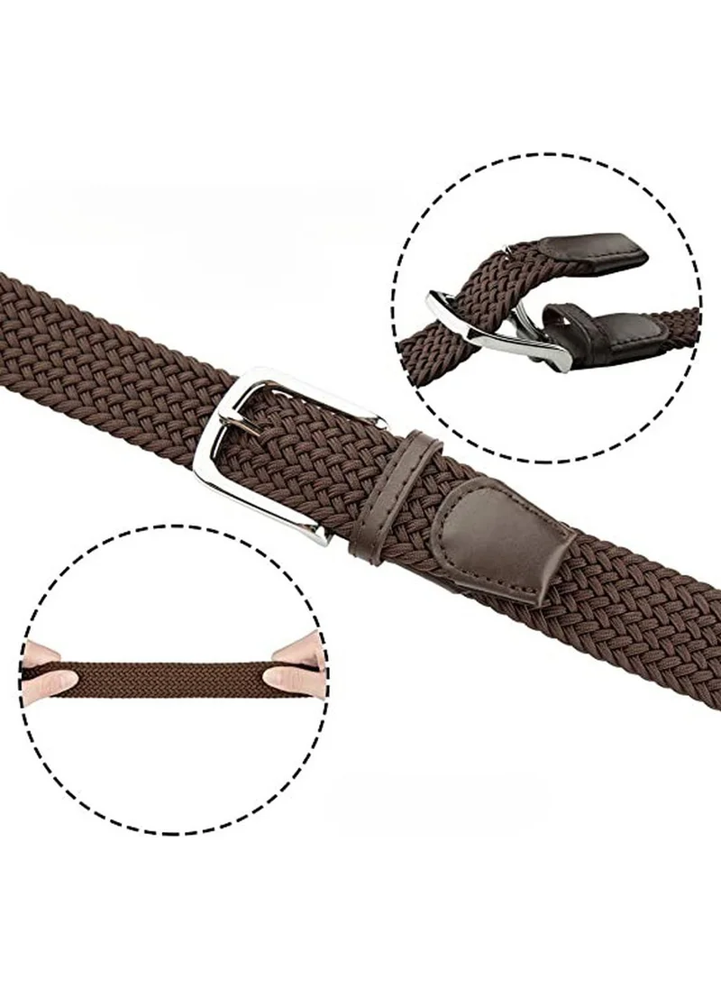 Deribond Men's Belt with Braided Elastic Feature