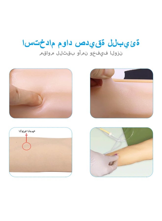 مجموعة أدوات التدريب الوريدي للممرضات، أداة أساسية لطلاب التمريض مع محاكاة واقعية للأوردة، مثالية لممارسة المهارات السريرية، هدية رائعة للممرضات (لون البشرة) - Image 3
