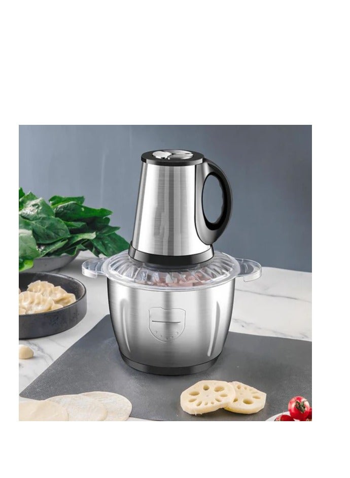 3L Stainless Steel Food Processor & Meat Chopper – Electric Blender with Double Blade, High-Speed Operation & Non-Slip Base  - Image 3