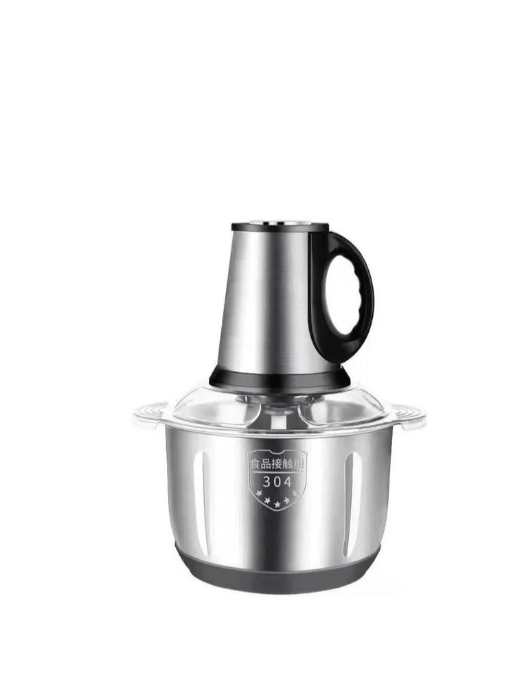 3L Stainless Steel Food Processor & Meat Chopper – Electric Blender with Double Blade, High-Speed Operation & Non-Slip Base  - Image 4