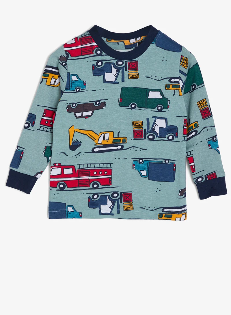 ريبلز مع نمشي Boys Pajama Set With Long Sleeves Tee & Bottom