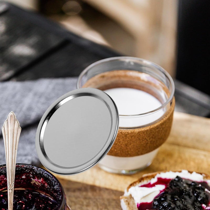 48pcs Tinplate Wide Mouth Mason Jar Lids Split-type Metal Sealing Covers Leakproof Canning Jar Caps for Home Food Storage - Image 5