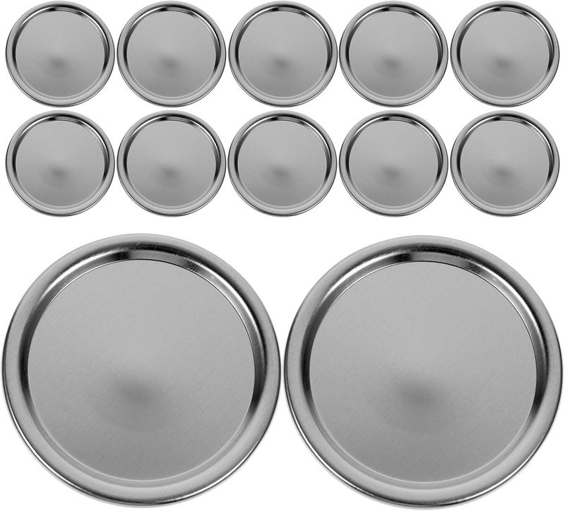 48pcs Tinplate Wide Mouth Mason Jar Lids Split-type Metal Sealing Covers Leakproof Canning Jar Caps for Home Food Storage - Image 1