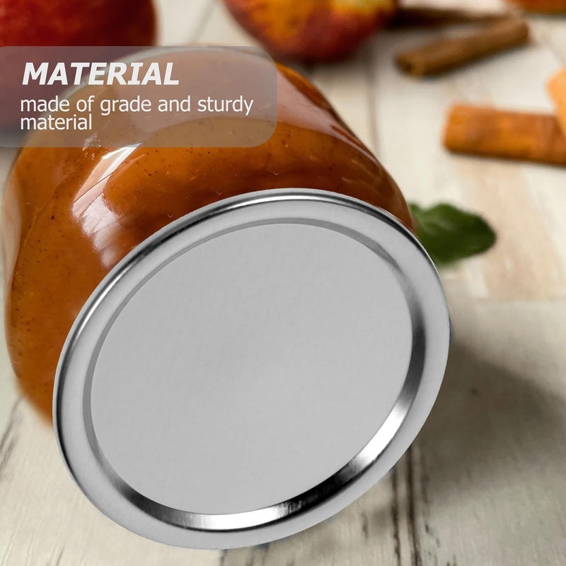 48pcs Tinplate Wide Mouth Mason Jar Lids Split-type Metal Sealing Covers Leakproof Canning Jar Caps for Home Food Storage - Image 4