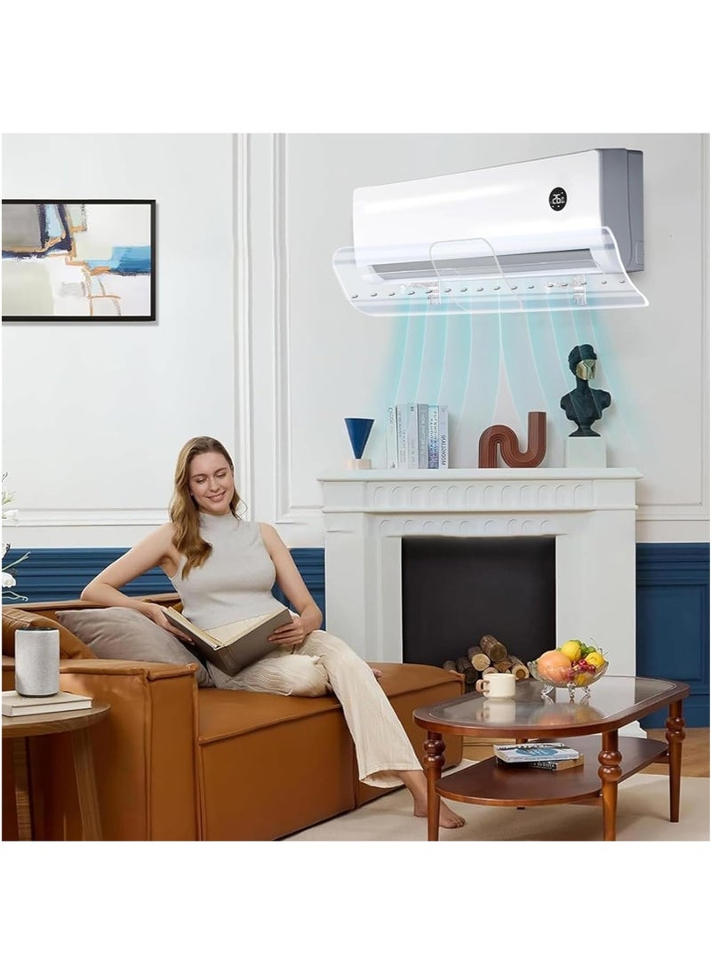 Air Conditioner Deflector, Adjustable Air Conditioners Easy Installation Without Punching For Wall, Effectively Controls Airflow Direction and Improves Air Quality