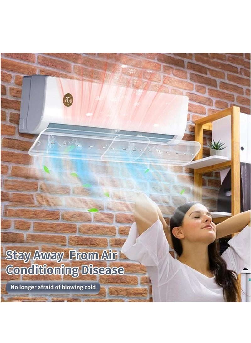 Air Conditioner Deflector, Adjustable Air Conditioners Easy Installation Without Punching For Wall, Effectively Controls Airflow Direction and Improves Air Quality