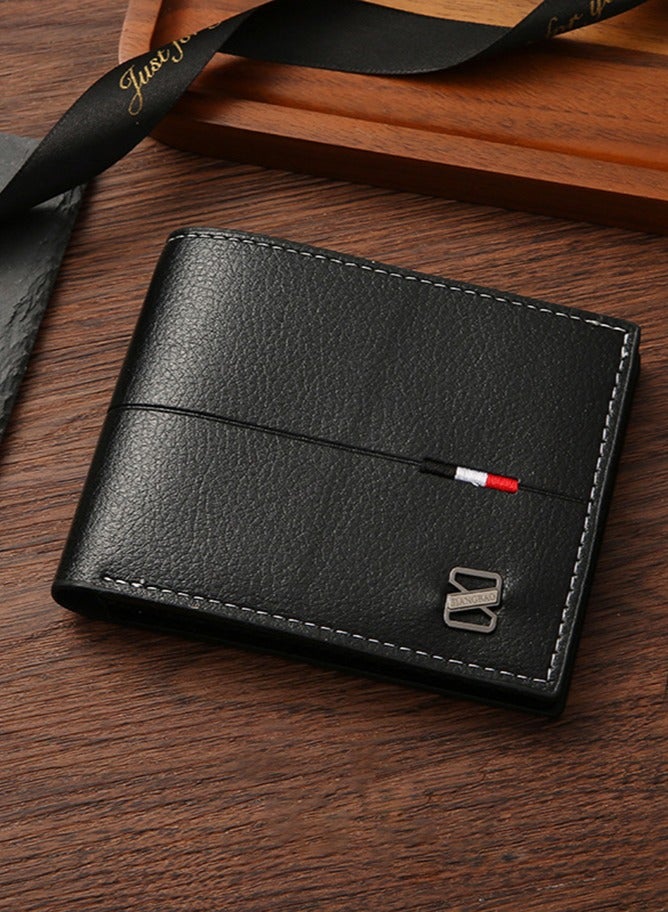 Wallet for Men- Leather Wallet (Black)  - Image 1