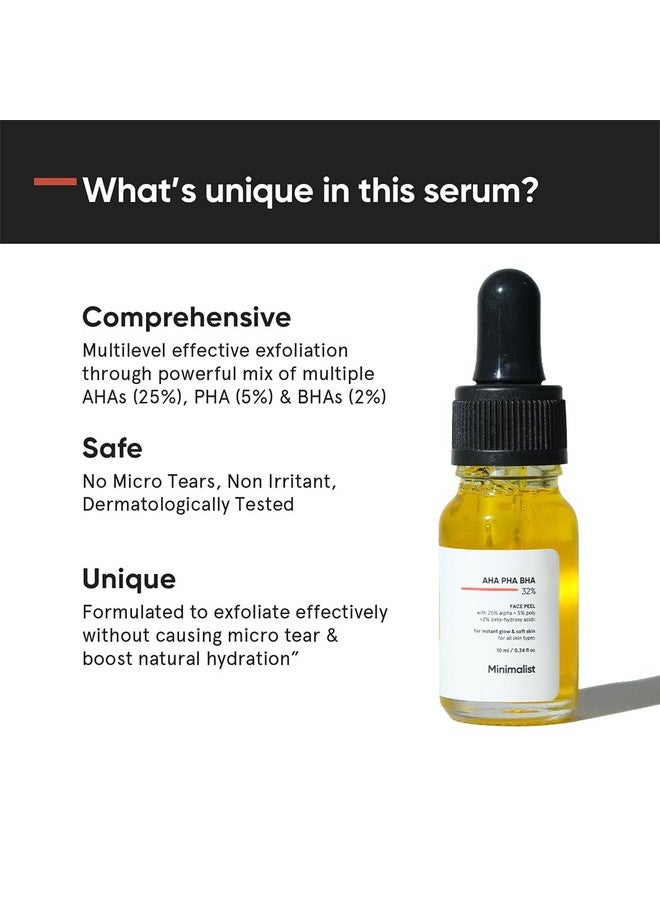 منيماليست محلول تقشير بسيط يحتوي على 25% من حمض ألفا هيدروكسي + 2% من حمض بيتا هيدروكسي + 5% من حمض بولي هيدروكسي لبشرة متوهجة وملمس ناعم وتنظيف المسام | مقشر يحتوي على حمض ألفا هيدروكسي وحمض بيتا هيدروكسي وحمض بولي هيدروكسي لتقشير البشرة في عطلة نهاية الأسبوع | 10 مل  - Image 4