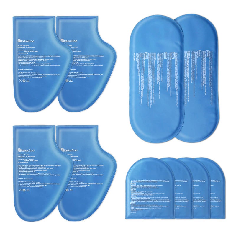 RelaxCoo Replacement Gel Ice Packs for Cold Therapy Socks Hand Ice Pack Gloves 10Piece Set Extra Reusable Ice Pack Compresses for Injuries L Blue - Image 3