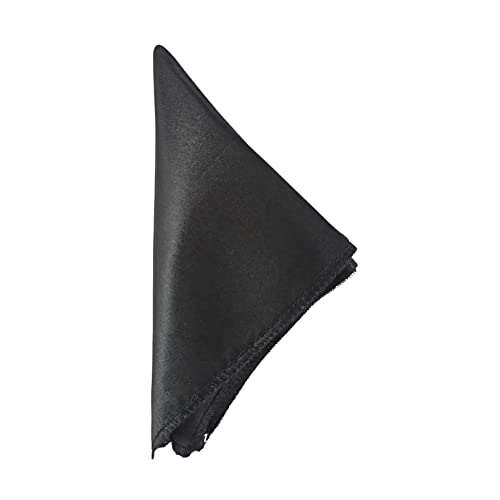Young Arrow Satin Pocket Square for Men, Wedding Handkerchief for Suits, Blazers & Tuxedo Men's Pocket Square (Space Black) - Image 3