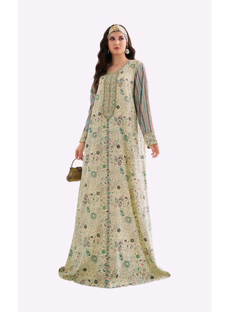 Sara Arabia Paisley Flora Mix Jalabiya - Image 1