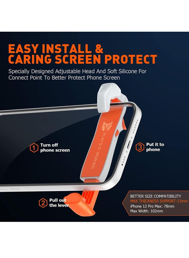 Mobile Gaming Triggers, Mobile Game Controllers Plug and Play for iOS and Android Phone 4.7-6.5 inches Game Trigger for PUBG/Fortnite/COD White (M1-1 Piece) - Image 5