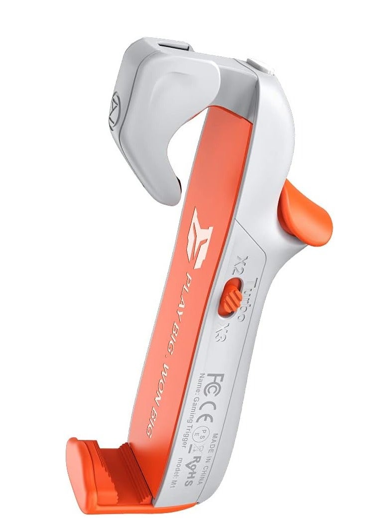 Mobile Gaming Triggers, Mobile Game Controllers Plug and Play for iOS and Android Phone 4.7-6.5 inches Game Trigger for PUBG/Fortnite/COD White (M1-1 Piece) - Image 1