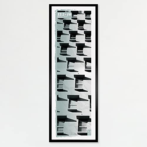 MCS Foundation 135x40 Poster Frame Traditional Black Vertical  Horizontal Wall Hanging Large Picture Frame for Photos Panoramics Posters  Art Prints 1Pack