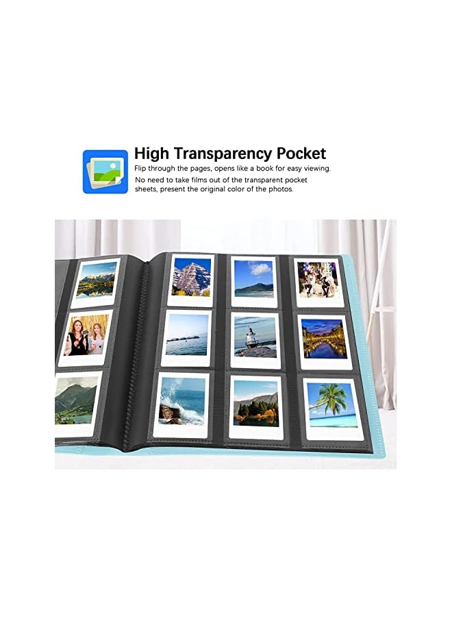 S-TOP 432 Pockets Photo Album for Fujifilm Instax Mini 11 90 70 9 8+ 8 LiPlay, Polaroid Snap SnapTouch PIC-300 Z2300 Instant Cameras (Blue) - Image 4