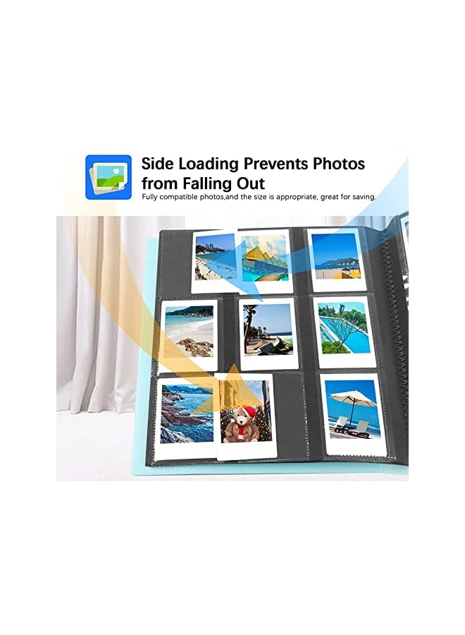 S-TOP 432 Pockets Photo Album for Fujifilm Instax Mini 11 90 70 9 8+ 8 LiPlay, Polaroid Snap SnapTouch PIC-300 Z2300 Instant Cameras (Blue) - Image 3