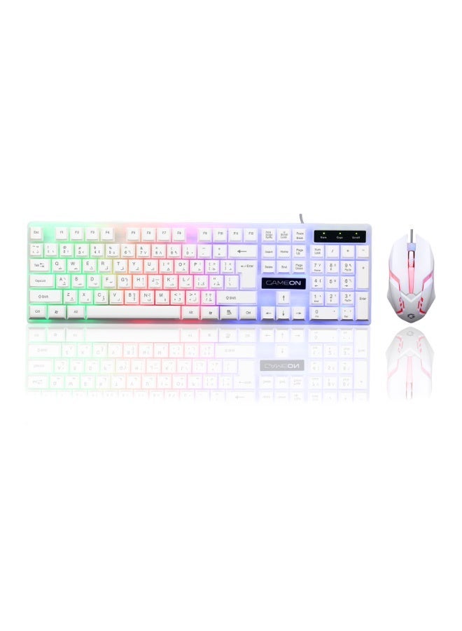 جايم أون Gameon Dominion go21km-w Rgb Wired Keyboard Mouse Combo
