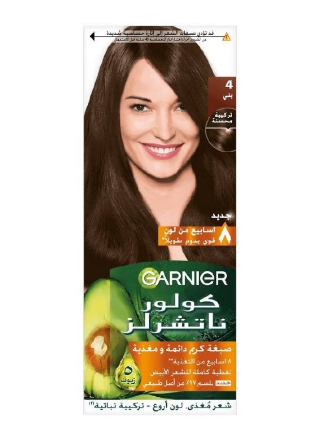 Garnier Color Naturals Permanent Creme Hair Color - 4 Brown  112 ML