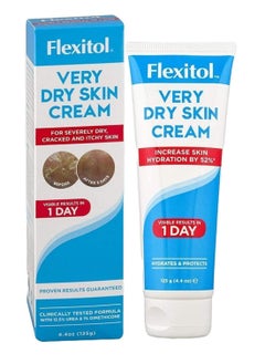 Flexitol Very Dry Skin Body Cream with 12.5% Urea Plus Dimethicone Aloe Vera Vitamin E Shea Butter Lanolin Glycerine Allantoin125g 