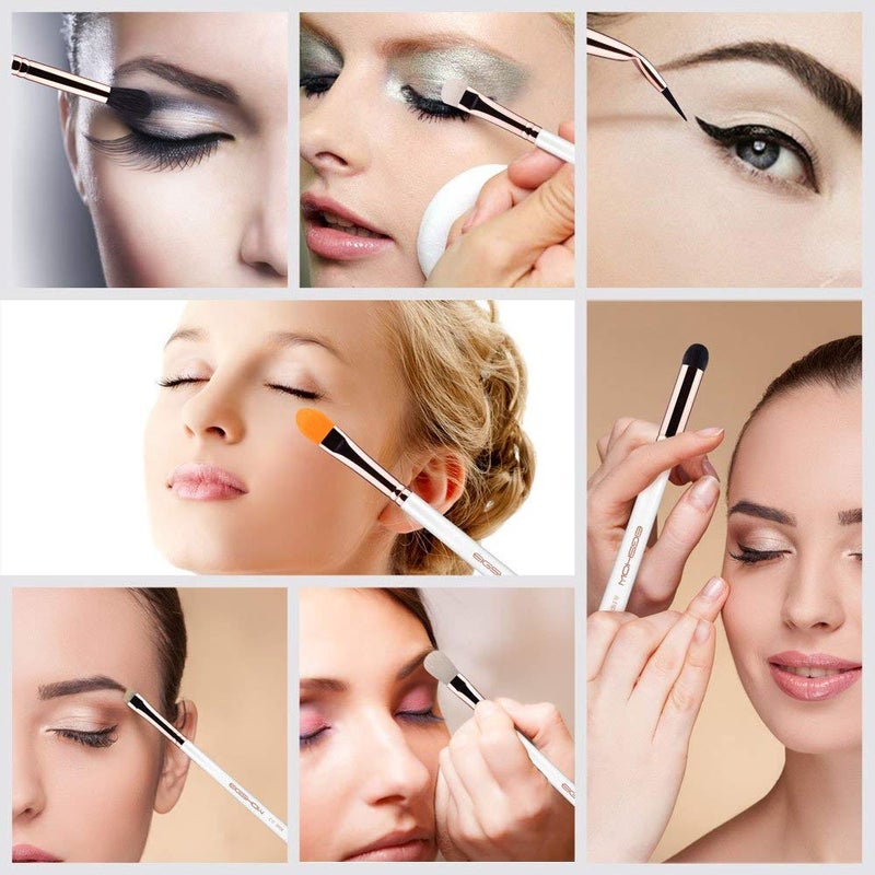 EIGSHOW 10 Pcs Eye Makrup Brush Set Professional Eye Makeup Brushes for Eyeshadow Concealer Eyeliner Brow Blending Brush Tool Rose Gold - Image 4