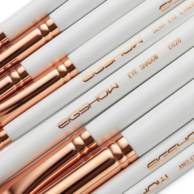 EIGSHOW 10 Pcs Eye Makrup Brush Set Professional Eye Makeup Brushes for Eyeshadow Concealer Eyeliner Brow Blending Brush Tool Rose Gold - Image 5