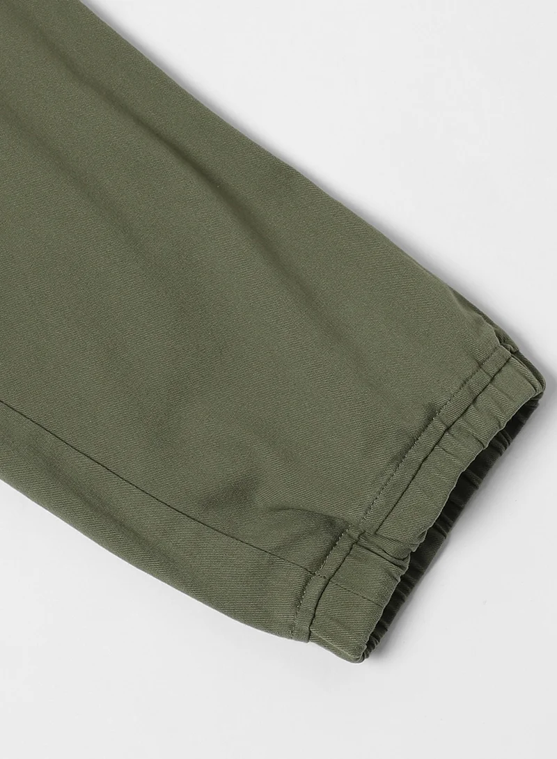 Dennis Lingo Light Olive Casual Trousers for Men, Slim Fit