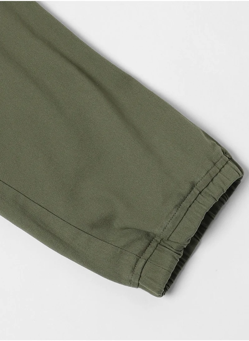 Dennis Lingo Light Olive Casual Trousers for Men, Slim Fit
