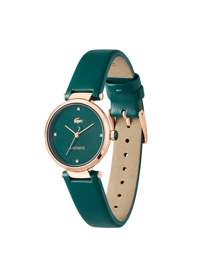 LACOSTE ROUND ANALOG WOMEN'S GREEN CASE WATCH - 2001424 - Image 2