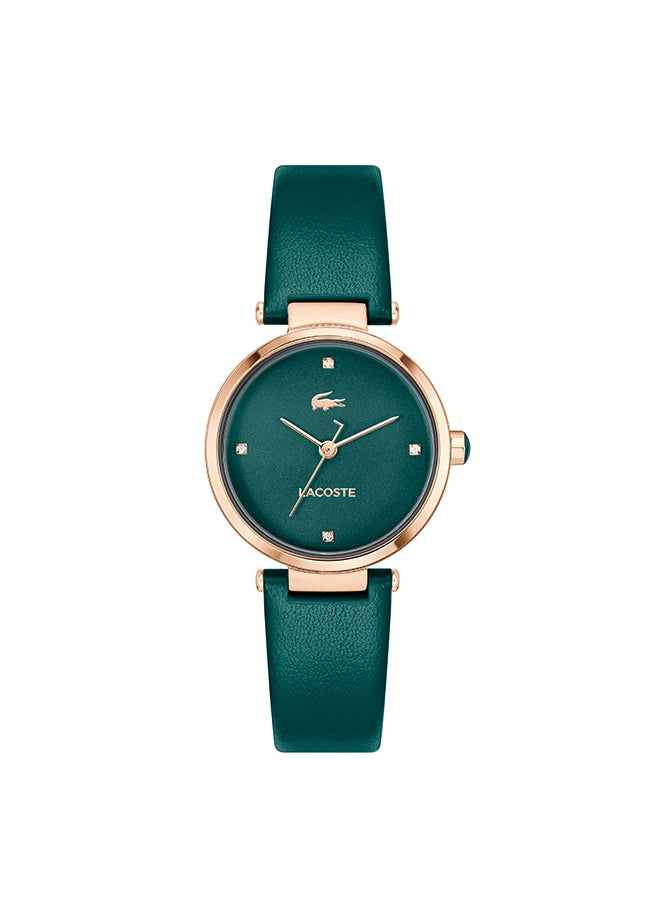 LACOSTE ROUND ANALOG WOMEN'S GREEN CASE WATCH - 2001424 - Image 1