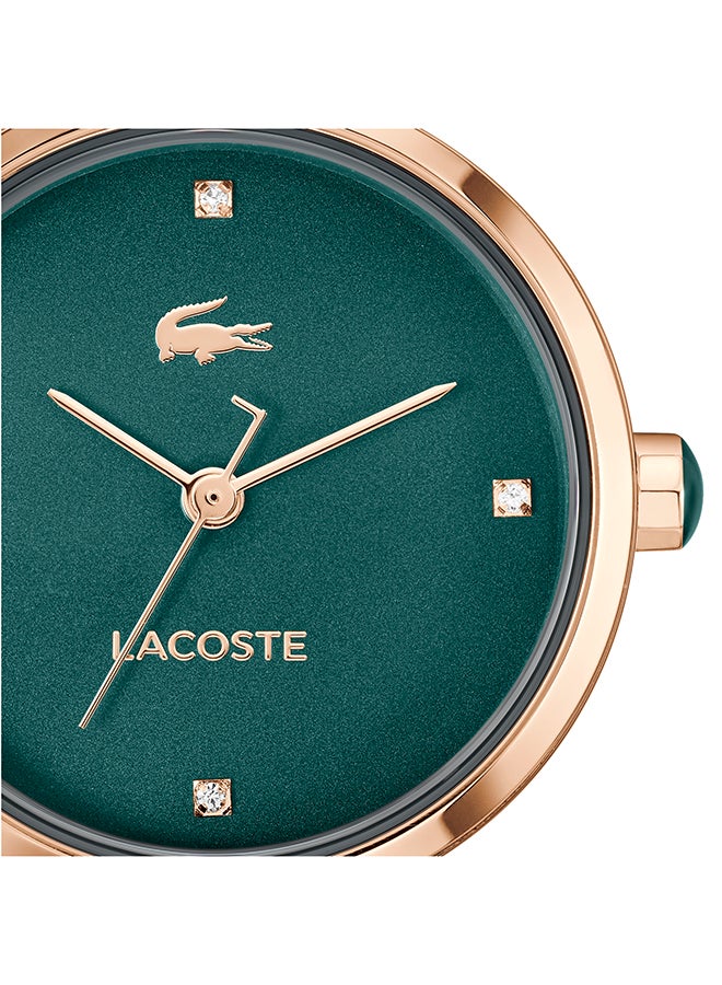 LACOSTE ROUND ANALOG WOMEN'S GREEN CASE WATCH - 2001424 - Image 4