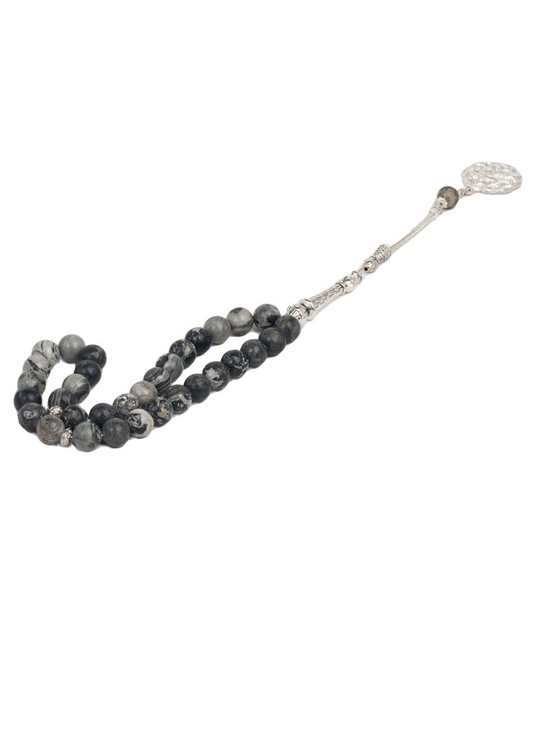 RS Wooded lead kyanite stone rosary 10ml - Image 1