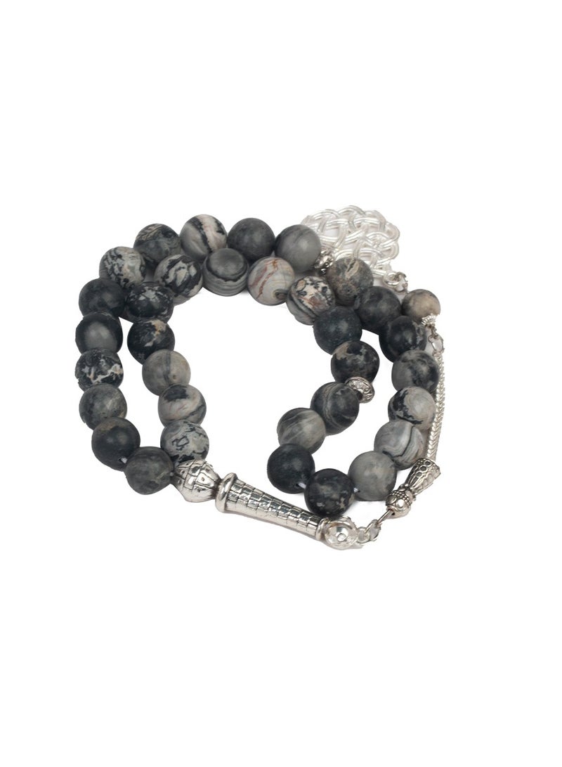 RS Wooded lead kyanite stone rosary 10ml - Image 2