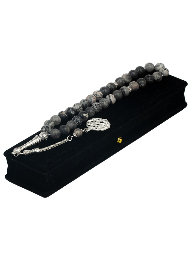 RS Wooded lead kyanite stone rosary 10ml - Image 3