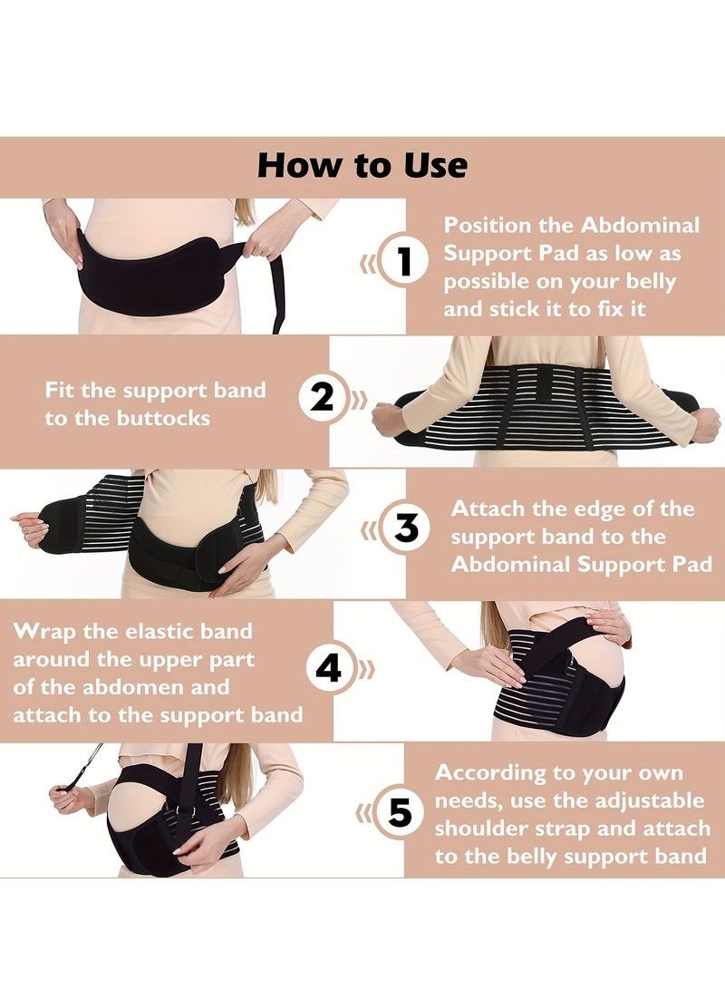 Pregnancy Support Belt - Seamless Maternity Abdominal Binder with Detachable Shoulder Strap, Pelvic Recovery  Customized Fit - Image 4
