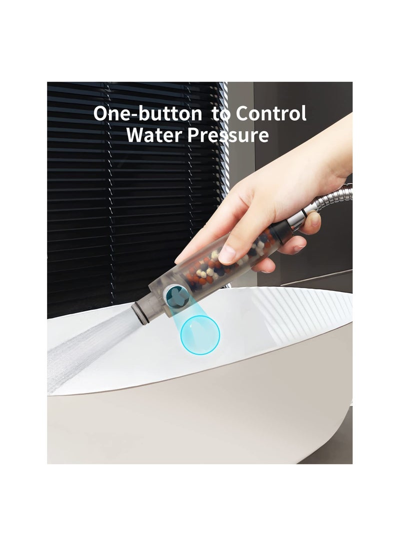 Shower Head, High Pressure Handheld Showerhead with Filter, 9-Mode Spray Showerhead, Effective Water Pressure Control, for Dry Skin & Hair, for Cleaning Pets, Bathrooms, Blankets Etc.(1 Pack) - Image 5