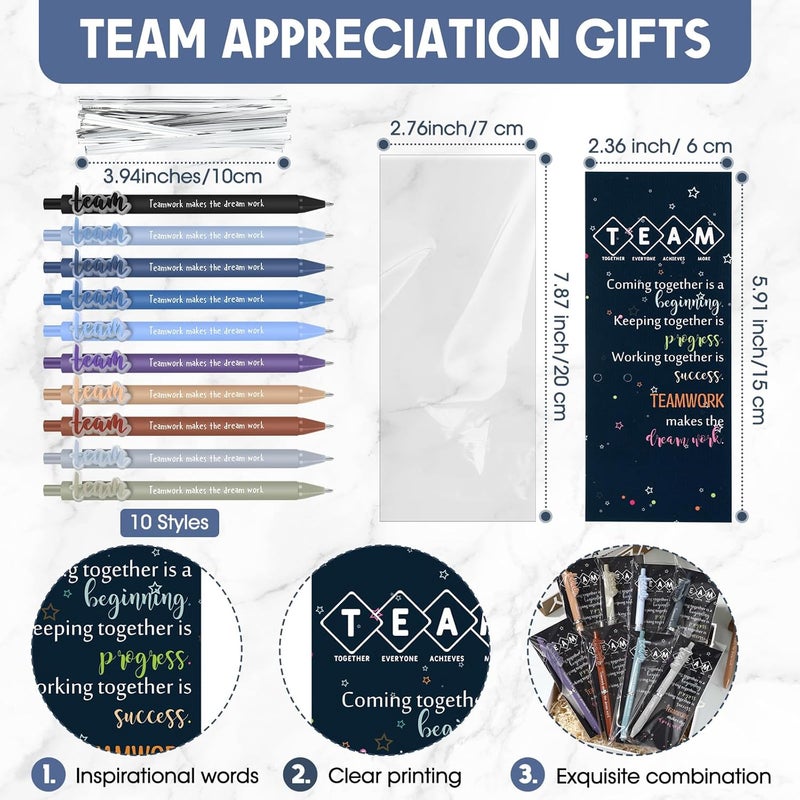 Geyoga 30 Sets Team Appreciation Gifts Pens Bulk Patient Access Week Gifts Team Building Appreciation Presents with Cards for Volunteer Coworker Teacher Staff Office Group Members - Image 3
