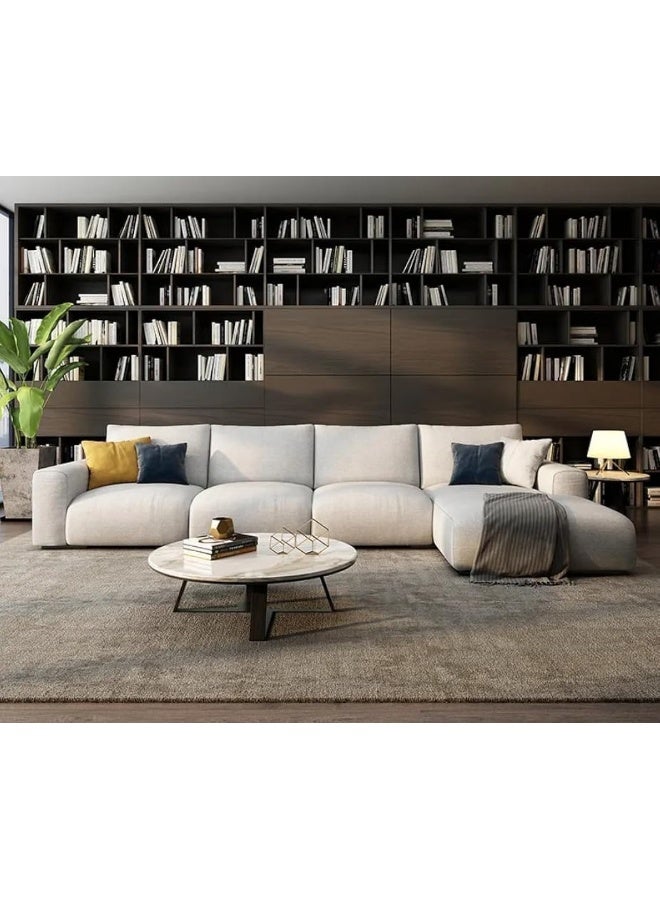 Zayn comforts Nordic-Inspired Comfort Living with Our Modern L-Shape Sofa a Stylish and Inviting Centerpiece for Your Contemporary Space (Light Taupe, Left) - Light Beige - Image 3