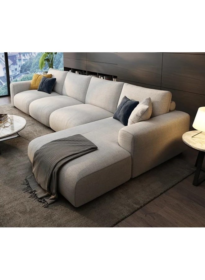 Zayn comforts Nordic-Inspired Comfort Living with Our Modern L-Shape Sofa a Stylish and Inviting Centerpiece for Your Contemporary Space (Light Taupe, Left) - Light Beige - Image 1