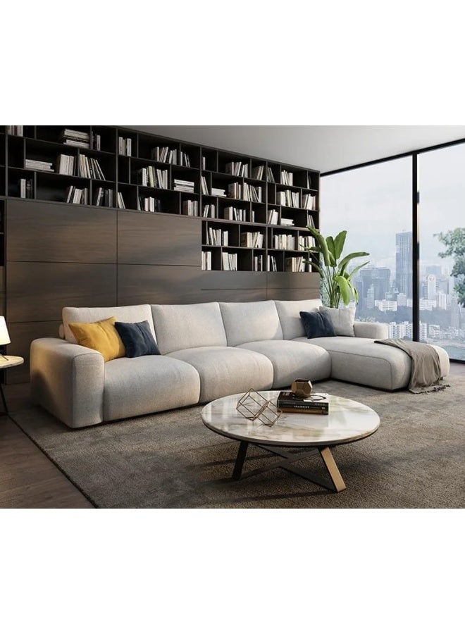 Zayn comforts Nordic-Inspired Comfort Living with Our Modern L-Shape Sofa a Stylish and Inviting Centerpiece for Your Contemporary Space (Light Taupe, Left) - Light Beige - Image 4