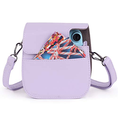 Phetium Instant Camera Case Compatible with Fujifilm Instax Mini 11,PU Leather Bag with Pocket and Adjustable Shoulder Strap (Lilac Purple) - Image 5